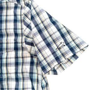 Horny Toad & Co Shirt Mens Medium Plaid Organic Cotton Button Up Short Sleeve